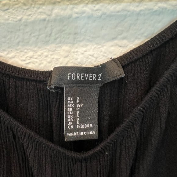 Forever 21 Black Lace Top, Size Small - Picture 6 of 7